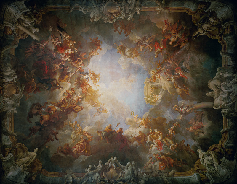 The Apotheosis of Hercules, from the ceiling of The Salon of Hercules de François Lemoyne