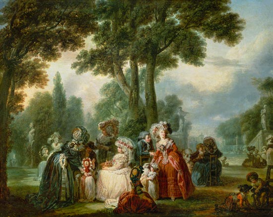 A Meeting in the Park de Francois Louis Joseph Watteau