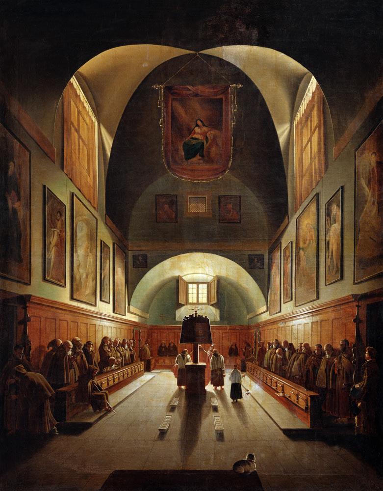 Interior of the Church of Capuchines in Rome de François Marius Granet
