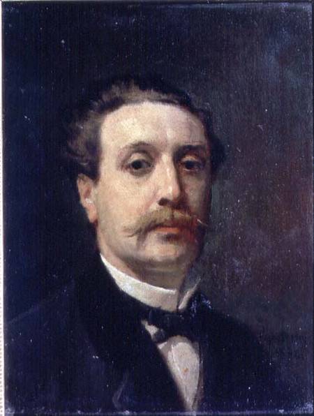 Portrait of Guy de Maupassant (1850-93) de Francois Nicolas Augustin Feyen-Perrin