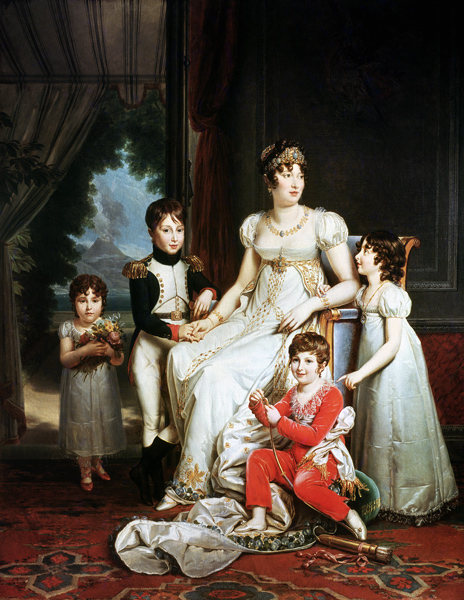 Caroline Bonaparte (1782-1839) and her Children de François Pascal Simon Gérard