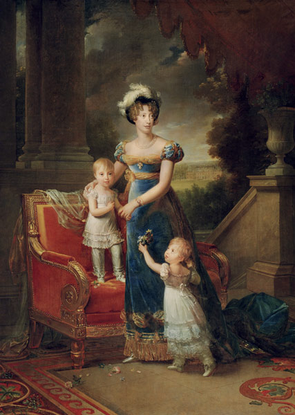 Duchesse de Berry with children Louise Marie Thérèse d'Artois and Henri d'Artois de François Pascal Simon Gérard