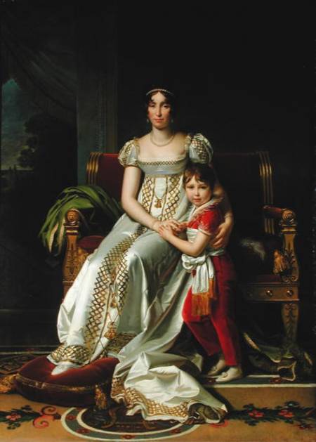 Hortense de Beauharnais (1783-1837) Queen of Holland and her Son de François Pascal Simon Gérard