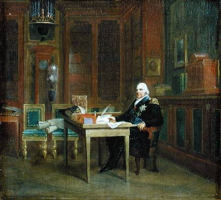 Louis XVIII (1755-1824) in his Study at the Tuileries de François Pascal Simon Gérard