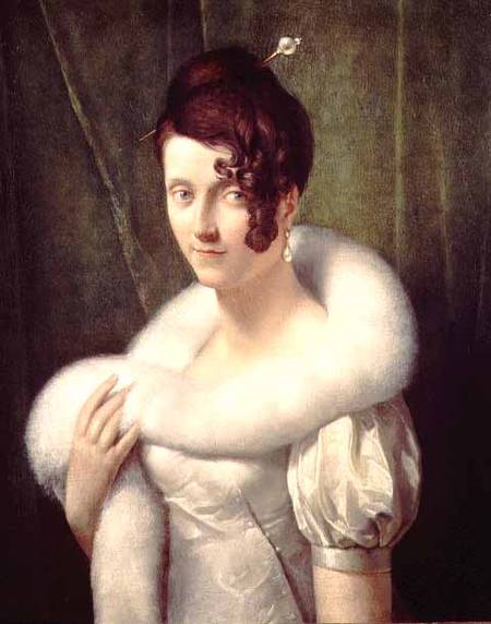 Portrait of a woman with a hair pin de François Pascal Simon Gérard