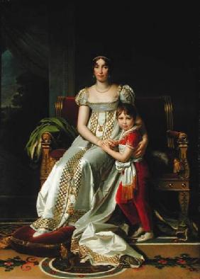 Hortense de Beauharnais (1783-1837) Queen of Holland and her Son
