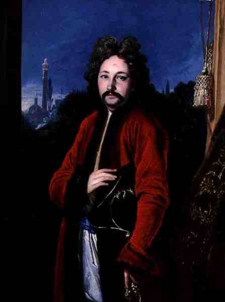 Portrait of Sir John Chardin (1643-1712) de Francois Riviere