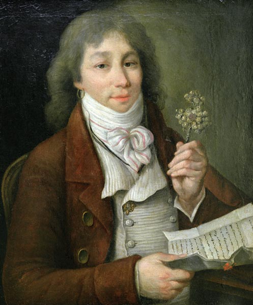 Portrait of Fabre d'Eglantine (1750-94) with his golden eglantine de Francois Thomire