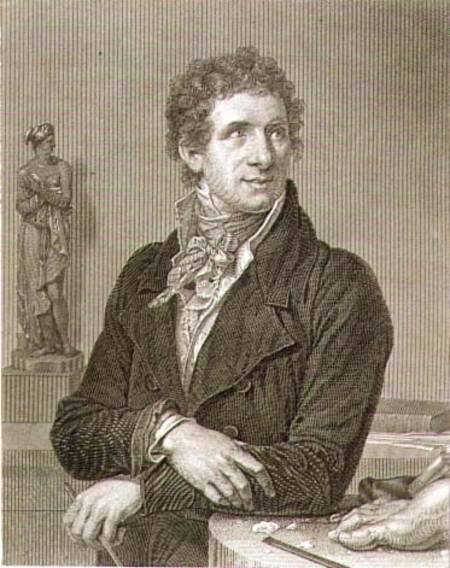Portrait of Antonio Canova (1757-1822) engraved by William Henry Worthington (c.1790-p.1839) de Francois Xavier Fabre