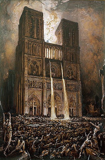 The Populace Besieging Notre-Dame de Francois Nicolas Chifflart