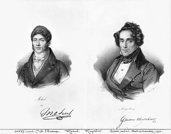 Etienne Mehul (1763-1817) and Giacomo Meyerbeer (1791-1864) de Francois Seraphin Delpech