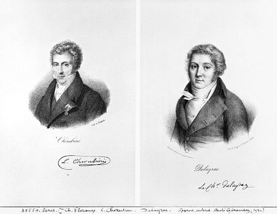 Luigi Cherubini (1760-1842) and Nicolas Marie Dalayrac (1753-1809) de Francois Seraphin Delpech