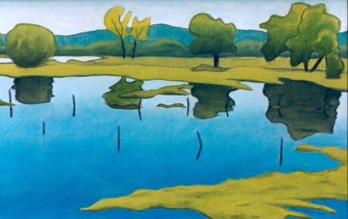 Landscape blue and green de Frank Hahn