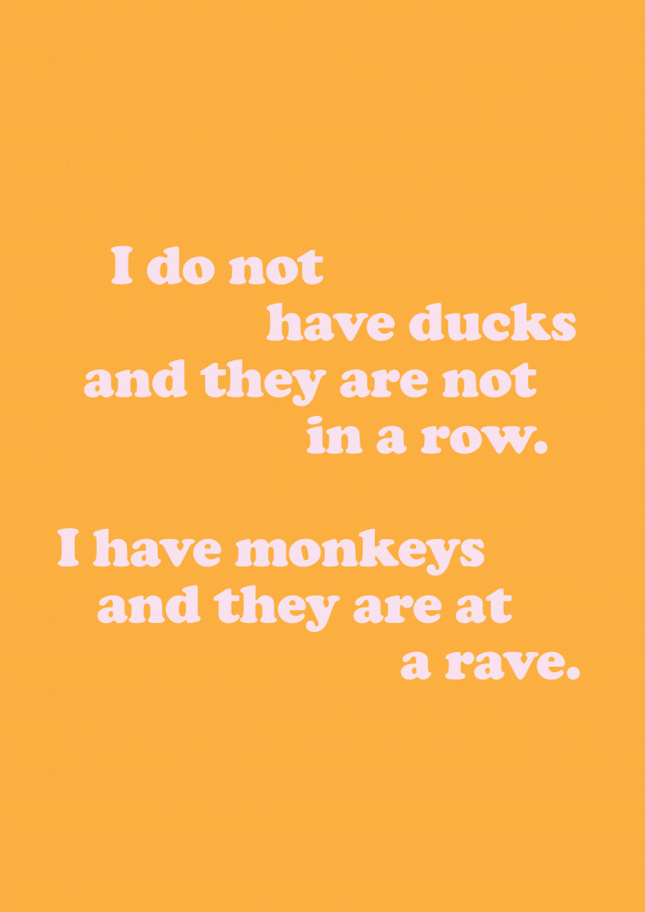 Monkeys At A Rave (Yellow) de Frankie Kerr-Dineen
