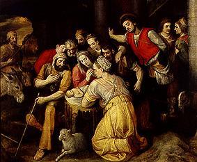 The adoration of the shepherds de Frans Floris de Vriendt