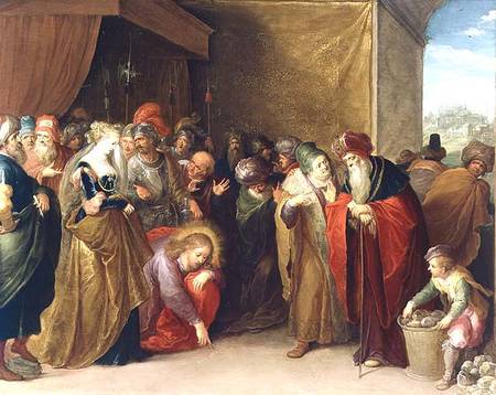 Christ and the Woman Taken in Adultery de Frans Francken d. J.