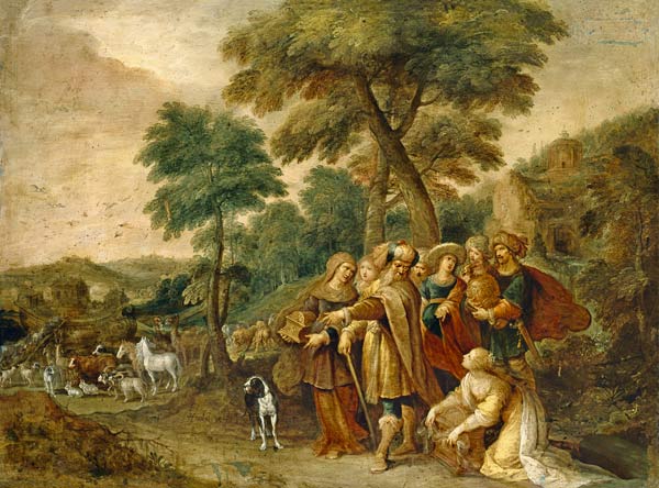 Noah y su familia en camino al arca de Frans Francken d. J.