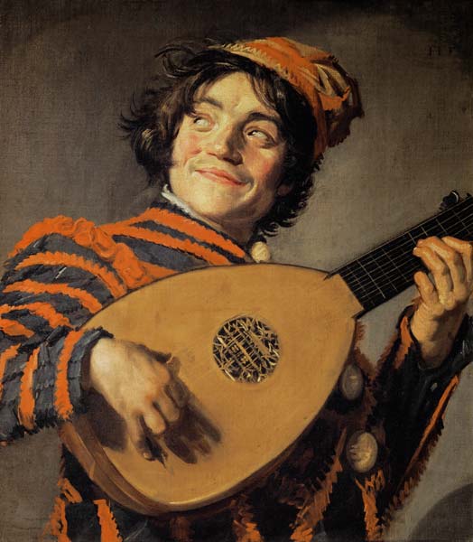 Lute playing fool de Frans Hals