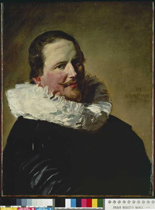 Portrait of a 30-year-old man with ruff de Frans Hals