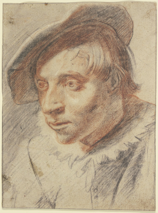 Brustbild eines Bauern mit Kappe de Frans Hals
