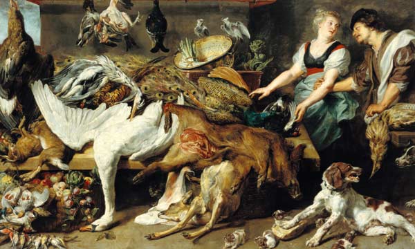 Quiet life with bitch and her boys as well as cook de Frans Snyders