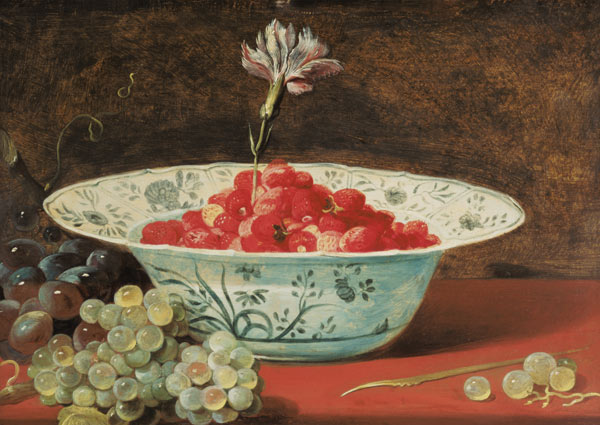 Still Life with a Bowl of Strawberries de Frans Snyders