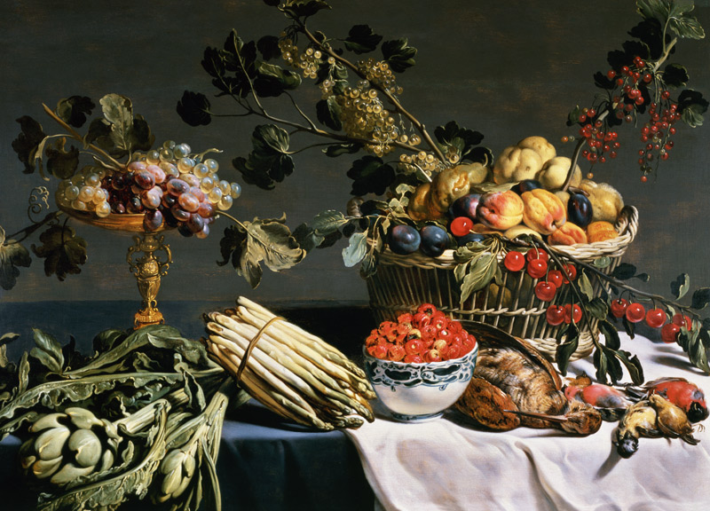 Still Life of Fruit in a Wicker Basket de Frans Snyders