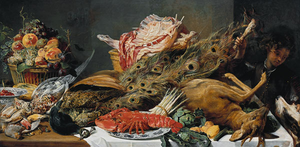 Stillleben mit Fleischkorb de Frans Snyders