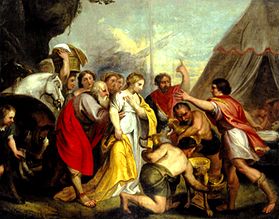 Achilles receives sent the the Agamemnon de Frantiszek Smuglewicz