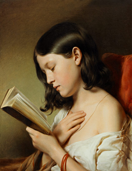 Lesendes Mädchen de Franz Eybl
