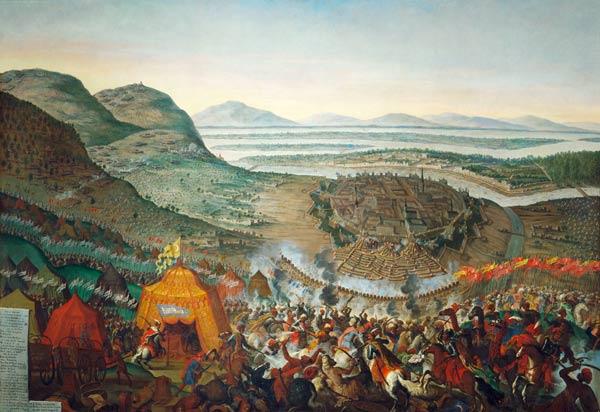 The relief battle. Idea of the Turks in Vienna de Franz Geffels