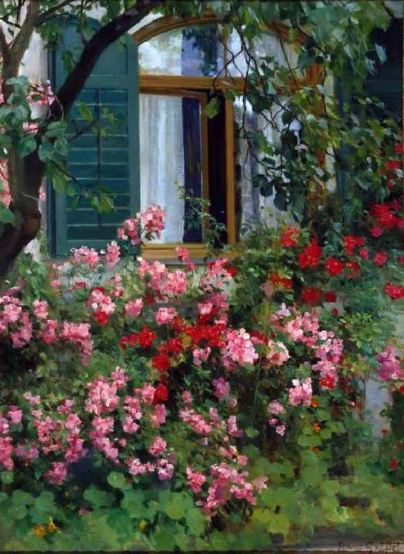 Am Blumenfenster de Franz Grassel