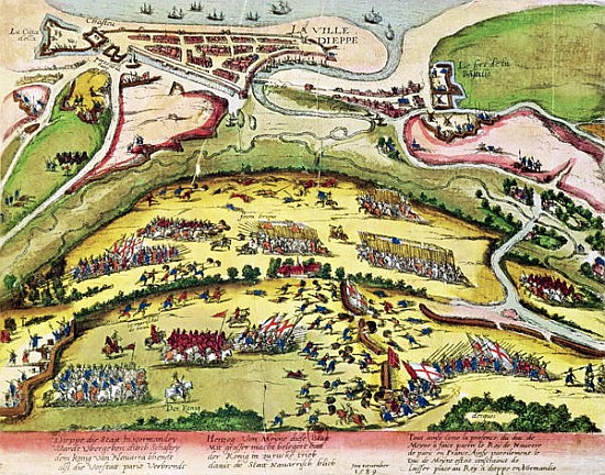 The Siege of Dieppe in 1589, 1589-92 de Franz Hogenberg