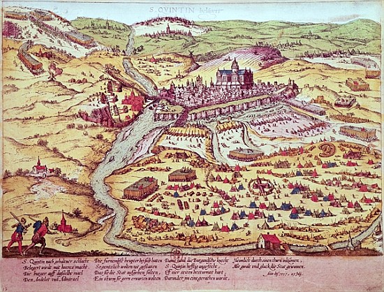 The Siege of St. Quentin, 27th July 1557 de Franz Hogenberg