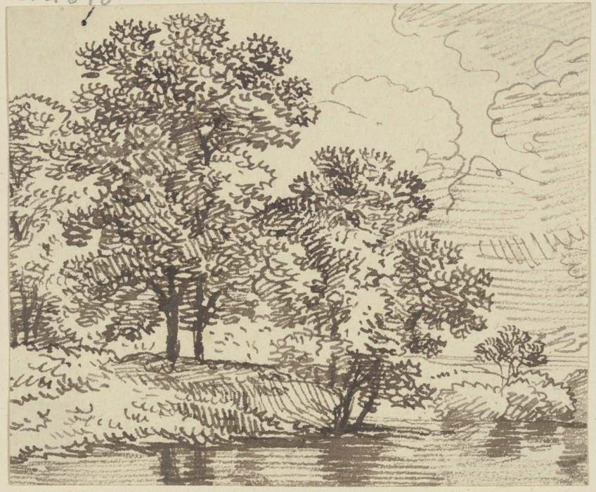 Trees at the stream de Franz Innocenz Josef Kobell