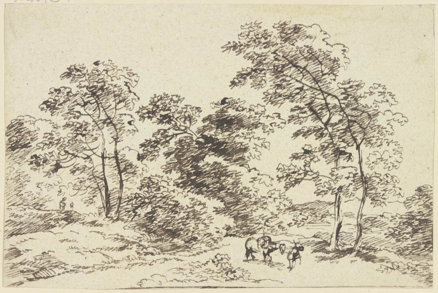 Group of trees with staffage de Franz Innocenz Josef Kobell