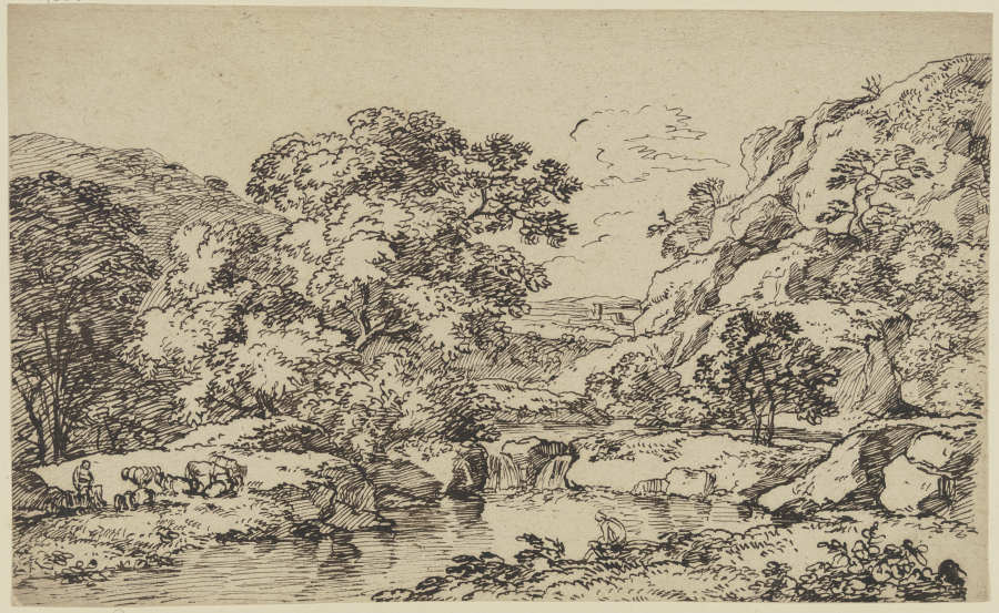 Landscape full of trees de Franz Innocenz Josef Kobell