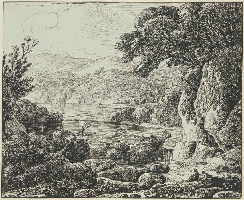 View into a river valley de Franz Innocenz Josef Kobell