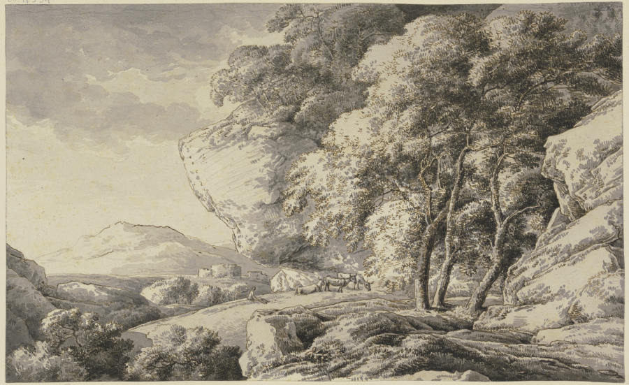 Klassische Landschaft mit Staffage de Franz Innocenz Josef Kobell