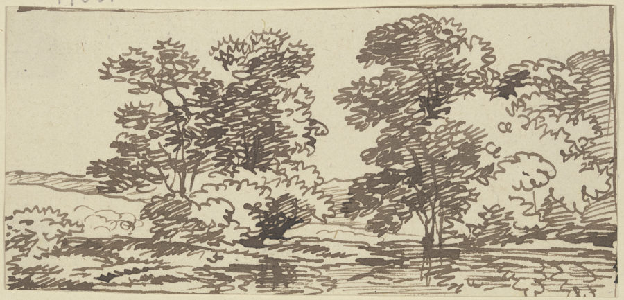 Landscape with trees de Franz Innocenz Josef Kobell