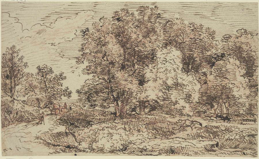 Landschaft mit hohen Bäumen de Franz Innocenz Josef Kobell