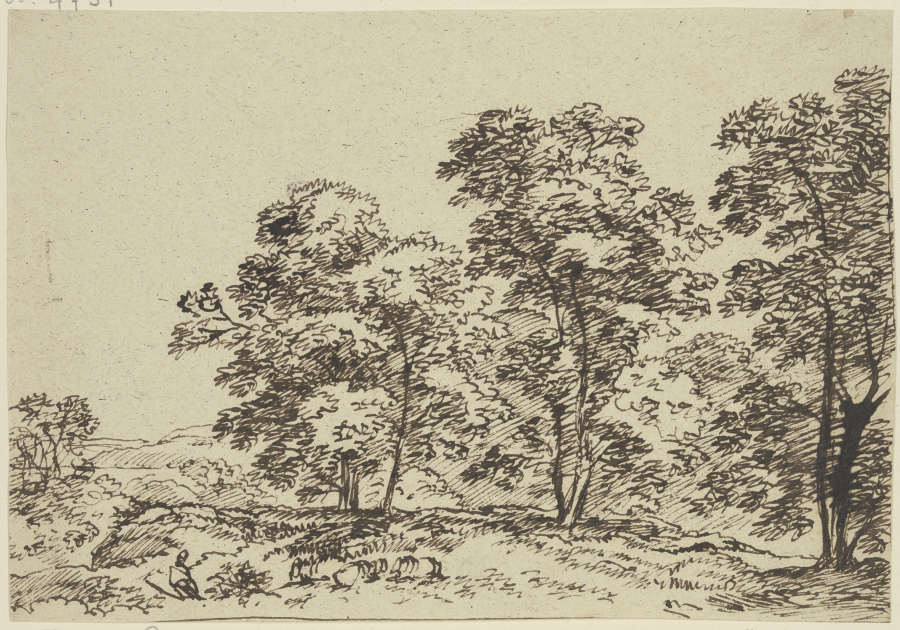 Landschaft mit hohen Bäumen de Franz Innocenz Josef Kobell