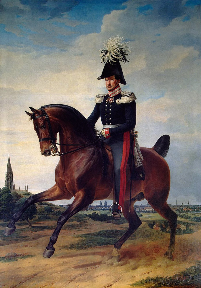 Equestrian Portrait of Frederick William III of Prussia (1797-1840) de Franz Krüger
