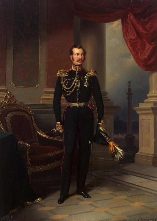 Portrait of the Crown prince Alexander Nikolayevich (1818-1881) de Franz Krüger