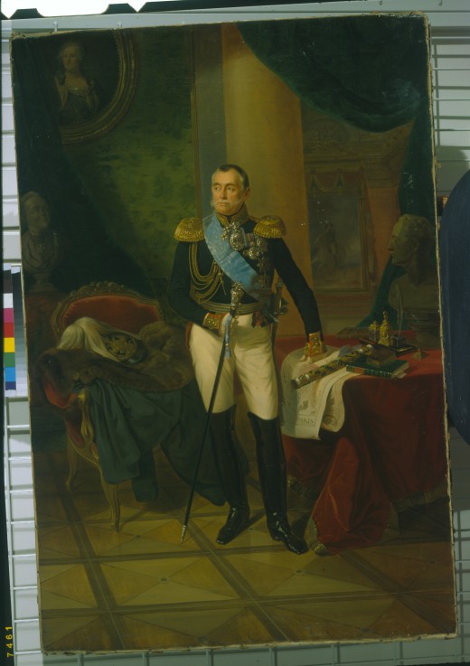 Portrait of Prince Pyotr Volkonsky (1776-1852) de Franz Krüger