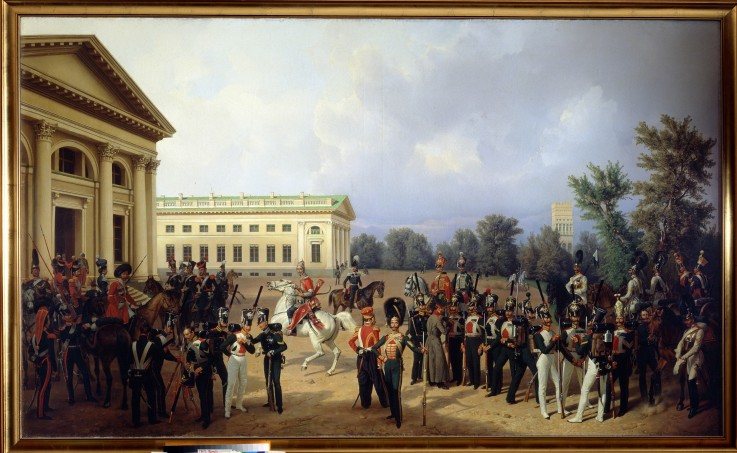 The Imperial Russian Guard in Tsarskoye Selo in 1832 de Franz Krüger