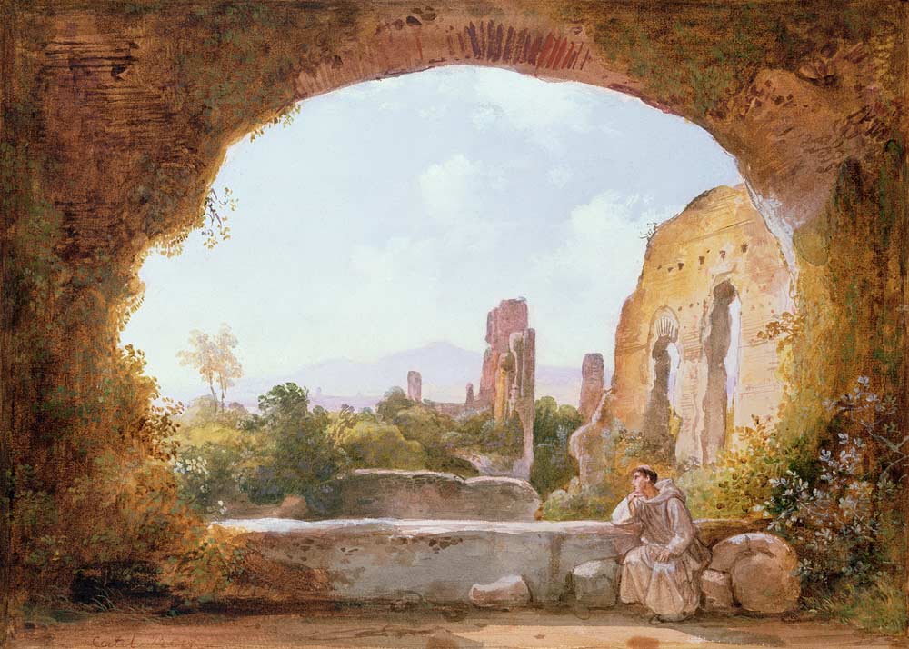 The Grotto of Egeria de Franz Ludwig Catel