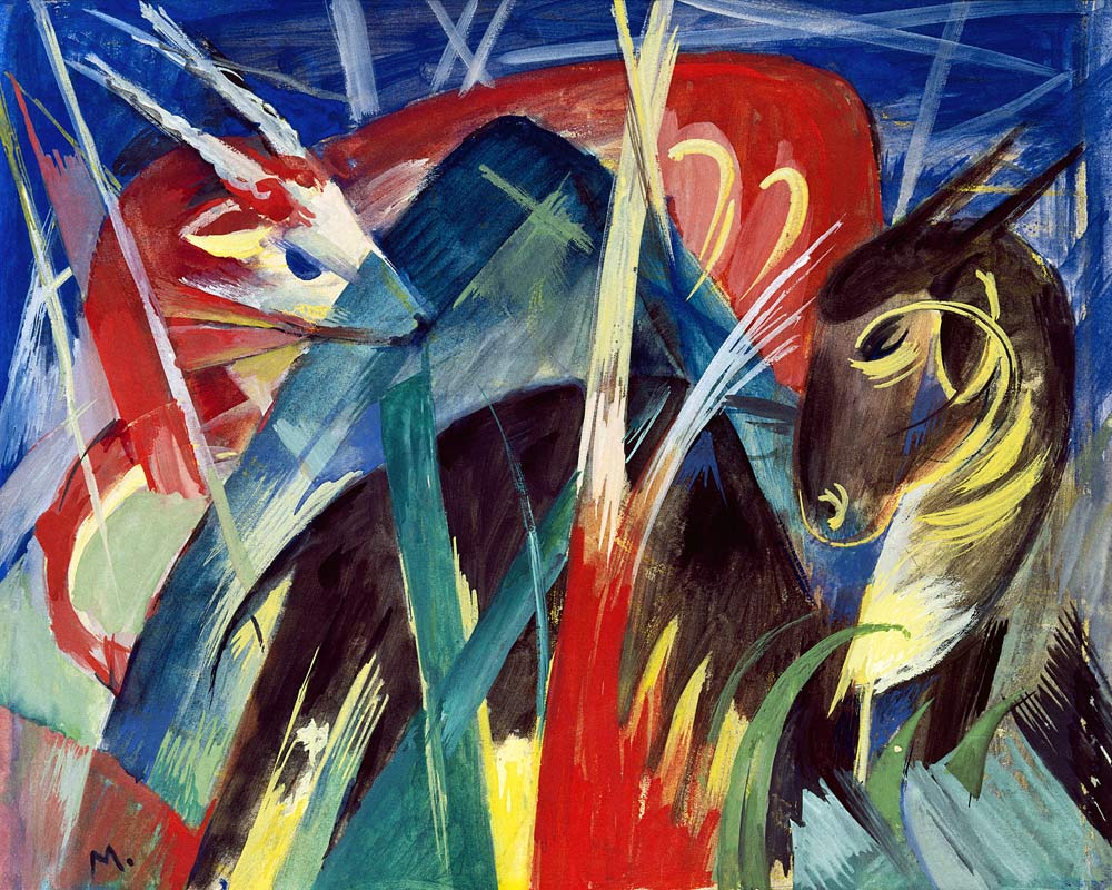 Fable Animals I (Composition with animals I) de Franz Marc