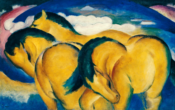 Pequeños caballos amarillos de Franz Marc