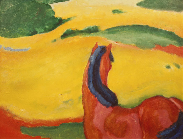 Horse in a landscape de Franz Marc